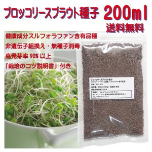 ブロッコリースプラウト種子200ml（種子のみ）健康成分スルフォラファンはサプリよりスプラウト自家栽培がオススメ