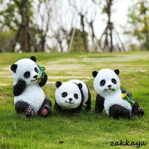 かわいい パンダ 置き物 ガーデニング置物 リア...の商品画像