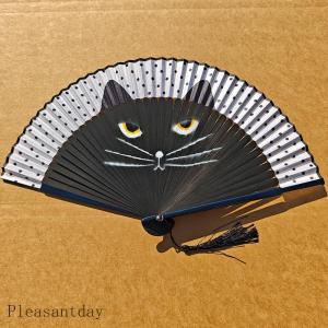 扇子 猫柄 メンズ レディース 2個セット 短...の詳細画像5