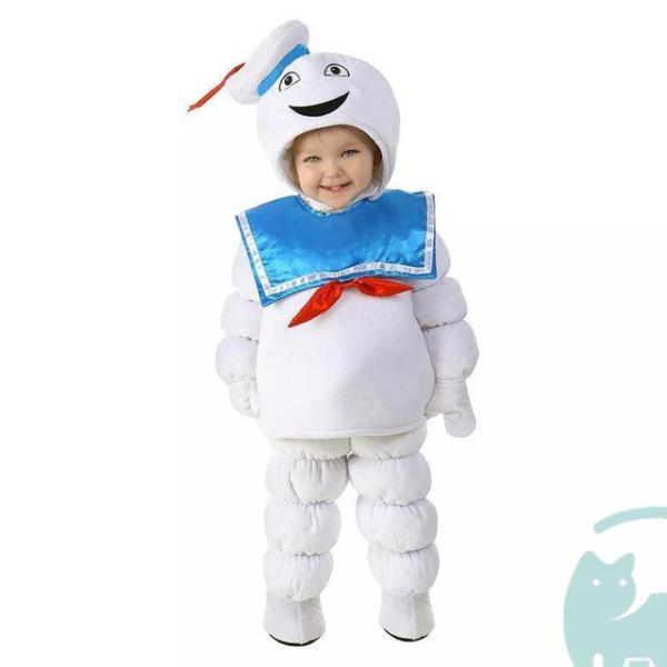 コスプレ 仮装 子供用 衣装  コスチューム キッズ ベビー用マシュマロマンロンパー 着ぐるみ コス...