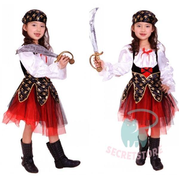 コスプレ衣装 キッズ パイレーツ  女海賊 子供 コスチューム ガール | ハロウィーン コスプレ ...