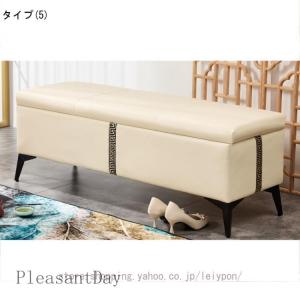 収納スツール 収納ベンチ 大容量 オットマン脚...の詳細画像5