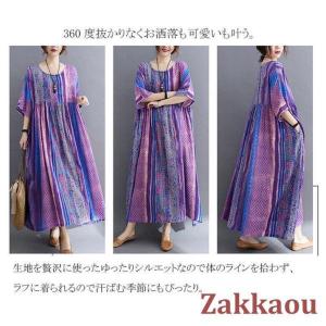 ロングワンピース 夏 ワンピース マキシワンピ...の詳細画像5
