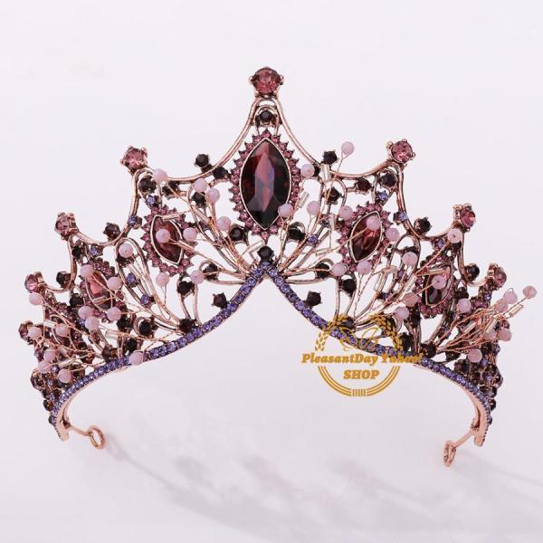 ウエディング ティアラ 安い 髪飾り ウェディング クラウン 結婚式 ヘッドドレス 王冠 パーティー...