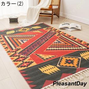 ラグ 屋内 汚れ防止 復古風 センターラグ た...の詳細画像2
