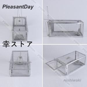 ネズミ捕り ねずみ捕獲カゴ 角型 大 ねずみ駆...の詳細画像2