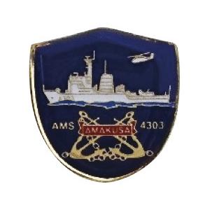 ピンバッチ 海上自衛隊 多用途支援艦あまくさ AMS-4303 ACP106-013 海自自衛隊グッ...