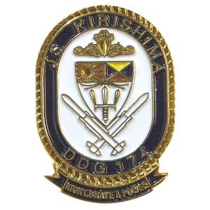 ピンバッチ 海上自衛隊 護衛艦きりしま DDG-174(楕円) ACP106-036 海自 自衛隊グ...