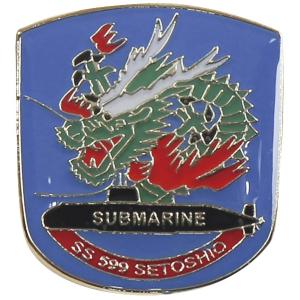 ピンバッチ 海上自衛隊 潜水艦せとしお SS-599 ACP106-058 海自 自衛隊グッズ アク...