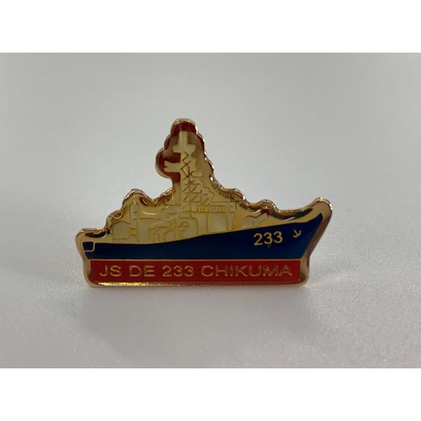 ピンバッチ 海上自衛隊 護衛艦ちくま DE-233(カラー) ACP106-063 海自 自衛隊グッ...