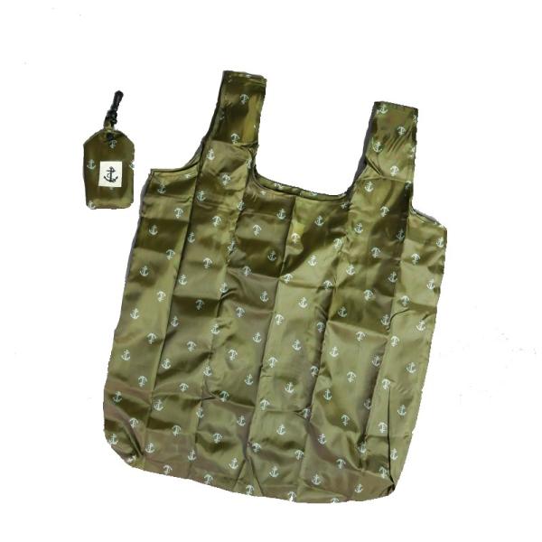 エコバッグ イカリ 錨(オリーブグリーン) マリン BAC006 自衛隊グッズ バッグ BAG 手さ...