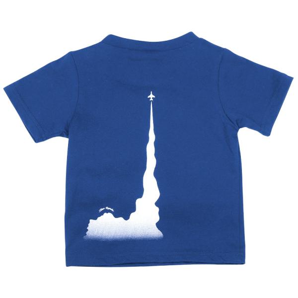 Tシャツ こども 航空自衛隊 ブルーインパルス 上昇(青) コットン(サイズ:90/110/130)...