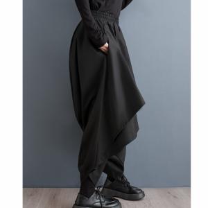 ワイドパンツ レディース 袴パンツ サルエルパンツ ラップ パンツ