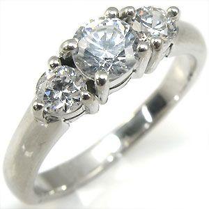 プラチナリング ダイヤモンドリング 一粒 ダイヤ エンゲージリング 婚約指輪 クリスマス ポイント消化｜plejour