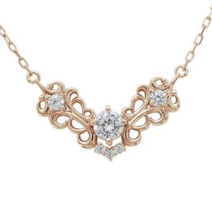 鑑定書付 ダイヤモンド ネックレス アラベスク VSクラス(0.30ct) K18｜plejour