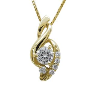 鑑定書付ダイヤモンド VS(0.25ct) シンプル ネックレス 18金｜plejour