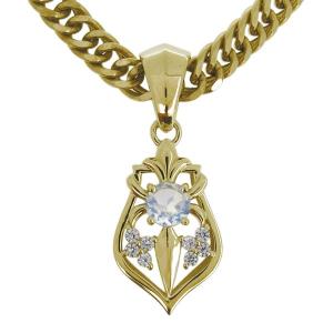 メンズ ネックレス ネックレス 18k 18金 18k 喜平 ロイヤルブルームーンストーン 百合の紋章 百合の紋章 ペンダント Mh 0347 6 K18 Plejour プレジュール