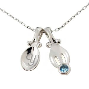 ベビースプーン フォーク ネックレス ブルートパーズ プラチナ ペンダント 名前 イニシャル 入り 赤ちゃん プレゼント Automationghana Com