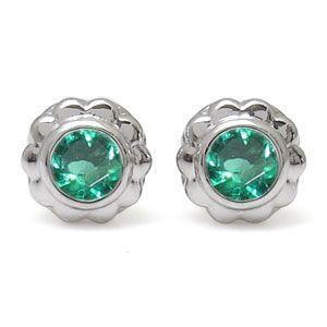 きれい フラワー メンズピアス 花 K10 エメラルド メンズピアス | iuggu.ru