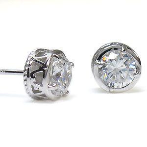 プラチナ ダイヤモンド ピアス 0.5ct 唐草 ハート クリスマス ポイント消化｜plejour