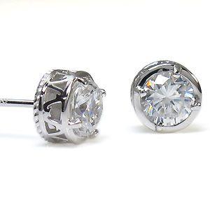 プラチナ 鑑定書付き ダイヤモンド ピアス 0.5ct クリスマス ポイント 