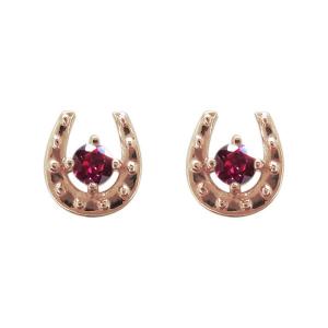 18金 ピアス ダイヤモンド 0.1ct ホースシュー 馬蹄 ゴールド
