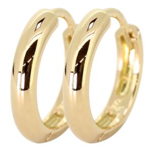 送料無料】K14WG K14YG中折れ式リバーシブルツーカラーフープピアス