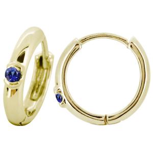 ピアス サファイア 18金 18k K18 ゴールド ブルーサファイア メンズ