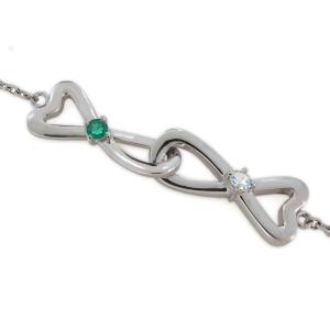 アンクレット レディース ゴールド ハート インフィニティ エメラルド 18金 Texascashandpawn Com