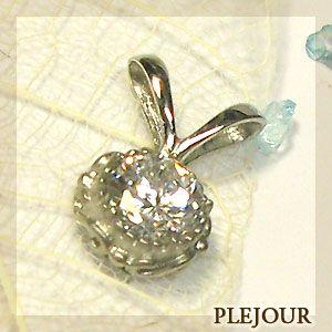 プラチナ900 シンプル ダイヤモンド ペンダント トップ クリスマス ポイント消化
