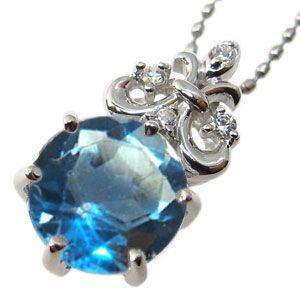 大粒 ブルートパーズ ペンダント k10 ネックレス : PLEJOUR (プレ