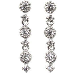 ダイヤモンド メンズピアス アンティーク K10 トリロジーメンズピアス