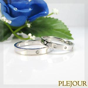 ペアリング マリッジリングK18WG結婚指輪｜plejour