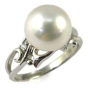 あこや本真珠 指輪 パールリング K18ゴールド ピンキーリング 真珠指輪