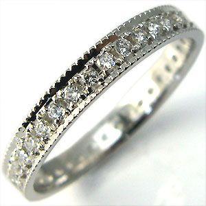 K18ゴールド ダイヤモンドリング エタニティーリング 結婚指輪 マリッジリング ファランジリング｜plejour