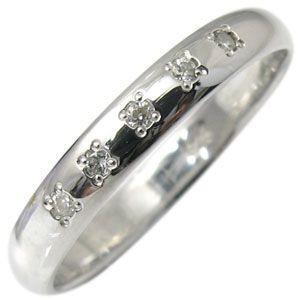 ダイヤモンド プラチナ リング 甲丸 指輪 ファランジリング