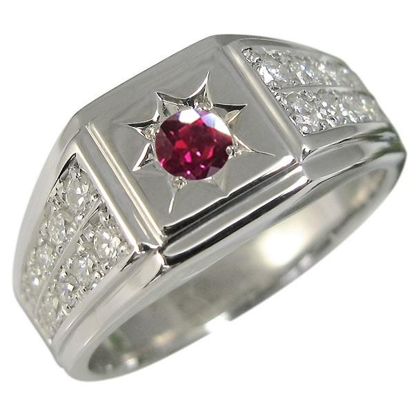 印台 プラチナリング メンズリング 地金 メンズ指輪 ルビー クリスマス ポイント消化