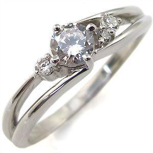 婚約指輪 ダイヤモンドリング 一粒 シンプル 18金 エンゲージリング