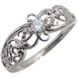 ダイヤモンド リング 18金 一粒 婚約指輪 安い エンゲージリング