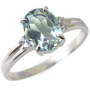 大粒 アクアマリン リング 3月誕生石 一粒 18金 指輪 : PLEJOUR (プレ