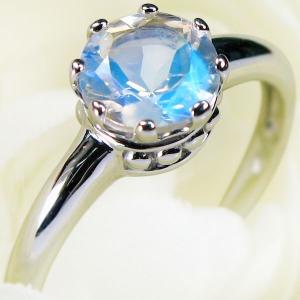 ロイヤルブルームーンストーン リング 王冠 K10 指輪