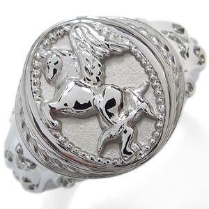 ペガサス 馬 メンズリング ダイヤモンド シルバー 指輪