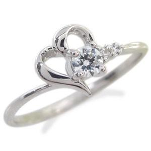 エンゲージリング ハート ダイヤモンド K18 リング 婚約指輪