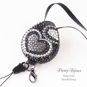 ネックストラップ★プティ★スワロフスキーデコ★ハート 楽天市場】ネックストラップ おしゃれ スワロフスキー デコ