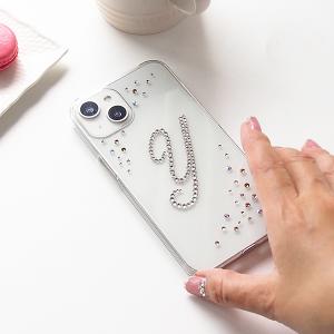 スマホケース スワロフスキー イニシャルデコ ...の詳細画像4