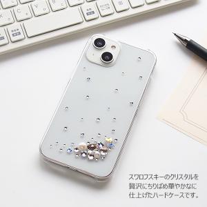 スマホケース スワロフスキーデコ ビジューデザ...の詳細画像1