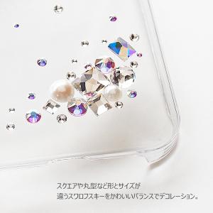スマホケース スワロフスキーデコ ビジューデザ...の詳細画像2