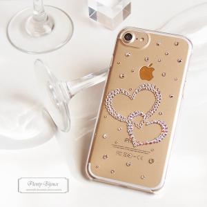 スマホケース スワロフスキー ハート 星 デコ...の詳細画像1