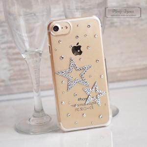 スマホケース スワロフスキー ハート 星 デコ...の詳細画像2