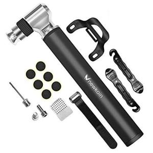 自転車 空気入れ 300PSI 携帯ポンプ 米式 英式 仏式 バルブ対応 ミニ型 アルミ製 ロードバイク/クロスバイク/ボール などに対応